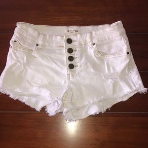 BillaBong White Jean Shorts